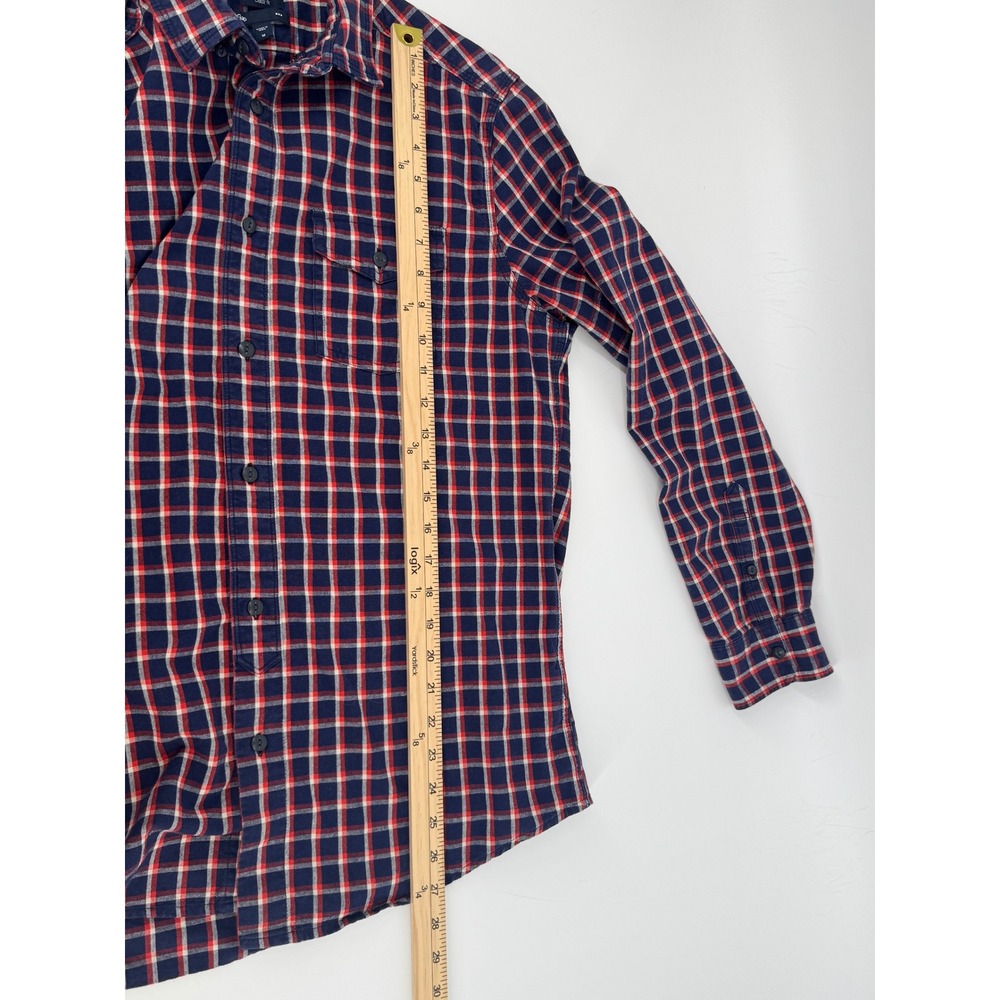 Gap Mens Classic Fit Plaid Button Down Shirt Blue Red Check 916935-01 M - Picture 8 of 9